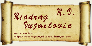 Miodrag Vujmilović vizit kartica